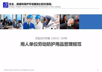 【課件】用人單位勞動防護用品管理規范
